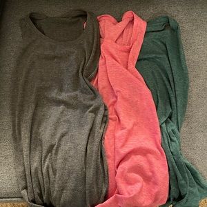 icyzone - Activewear Racerback Tank Tops Women - 3 Pack - Large